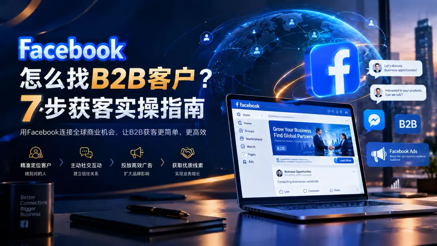 Facebook B2B获客banner大写F版