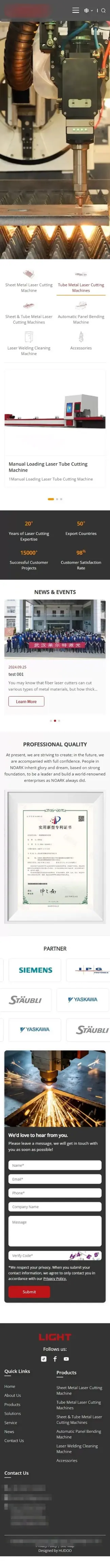 激光切割设备行业｜独立站 + Google SEO + YouTube 运营：6个月，10 个核心词进首页，视频月均带来询盘 10+