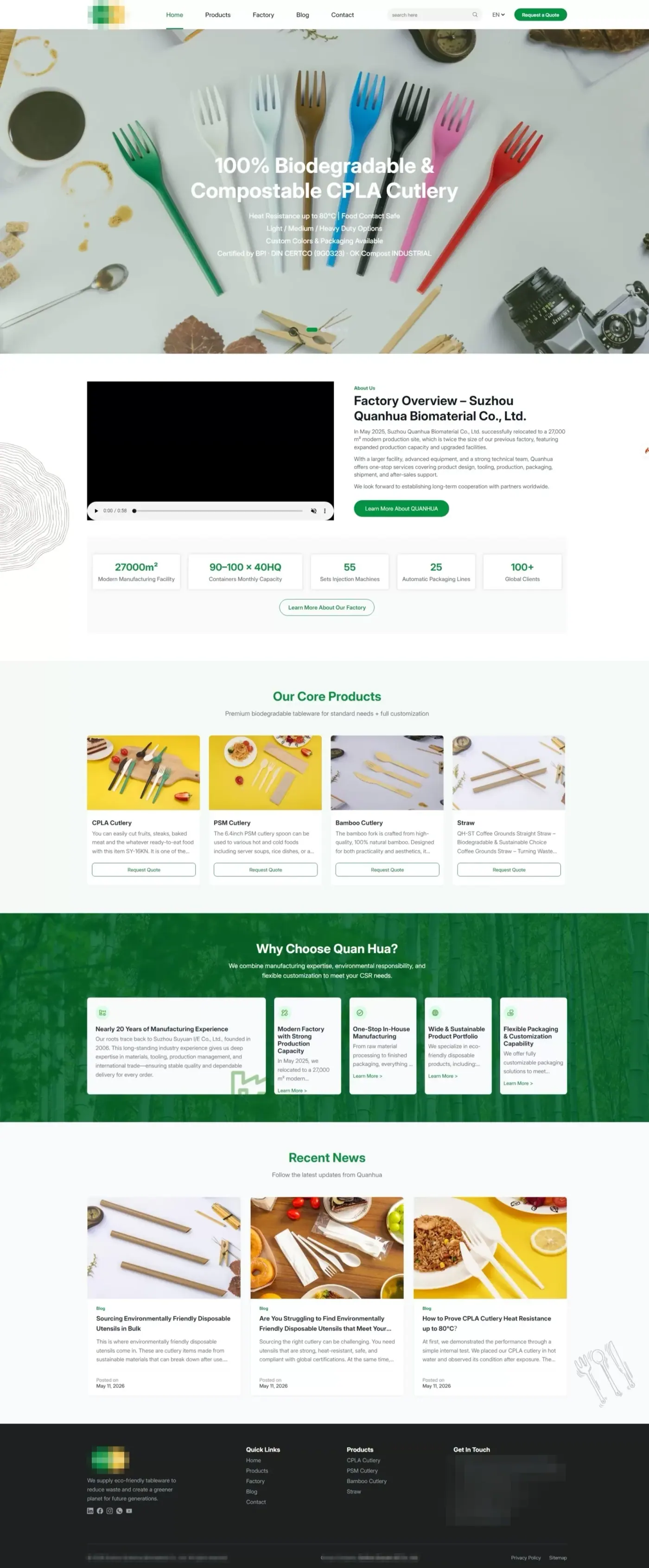 餐饮耗材（可降解餐具）行业｜独立站 + Google SEO + Facebook/Ins 运营：24个月，40+ 核心词进首页，粉丝增长1.5 万