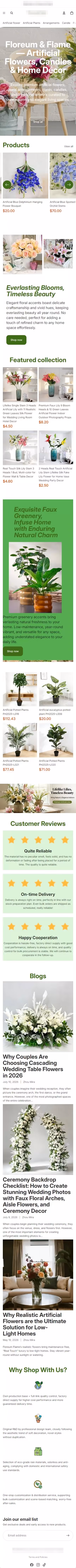 仿真花卉与园艺用品行业｜独立站 + Facebook/Ins/TikTok 运营：12个月，月度流量提升200%，曝光量提升1000万