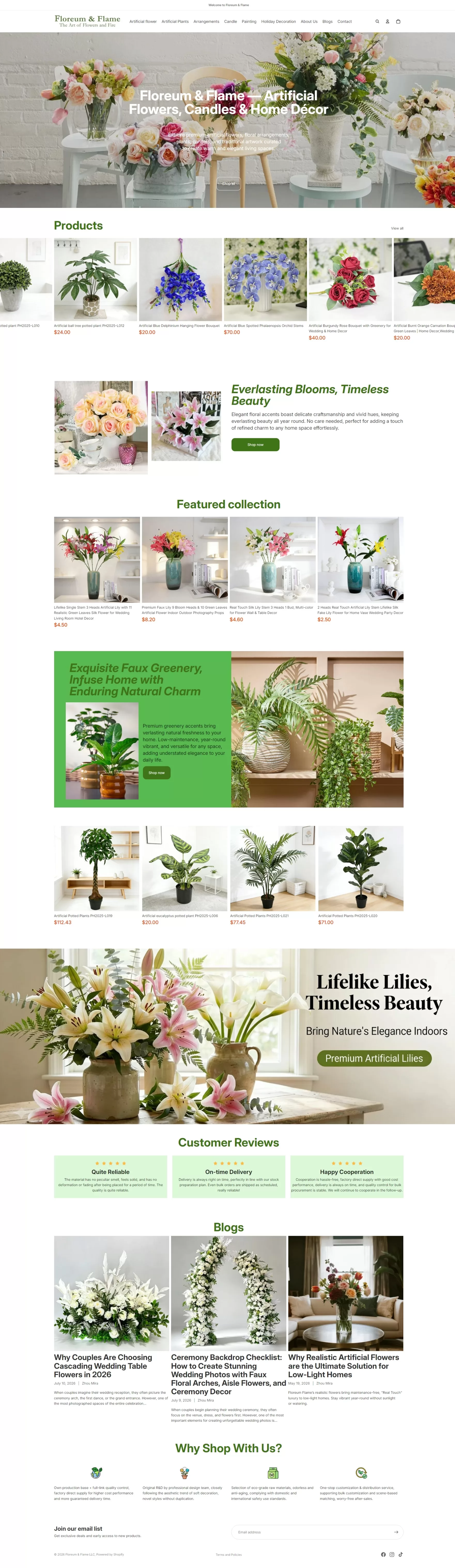 仿真花卉与园艺用品行业|独立站 + Facebook/Ins/TikTok 运营:12 个月粉丝增长 2.8 万,互动率提升 95%
