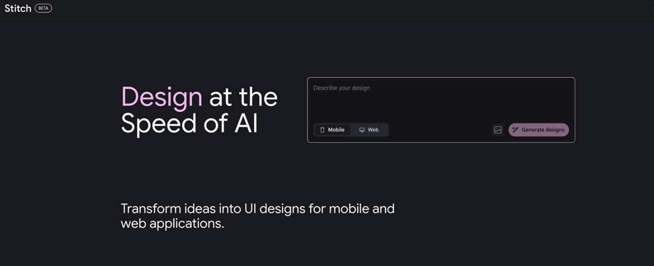 谷歌 Stitch 杀疯了！AI 设计时代真的来了？